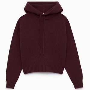 Aritzia LUXE cashmere hoodie *burgundy